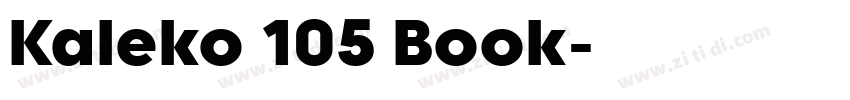 Kaleko 105 Book字体转换 Kaleko 105 Book字体转换